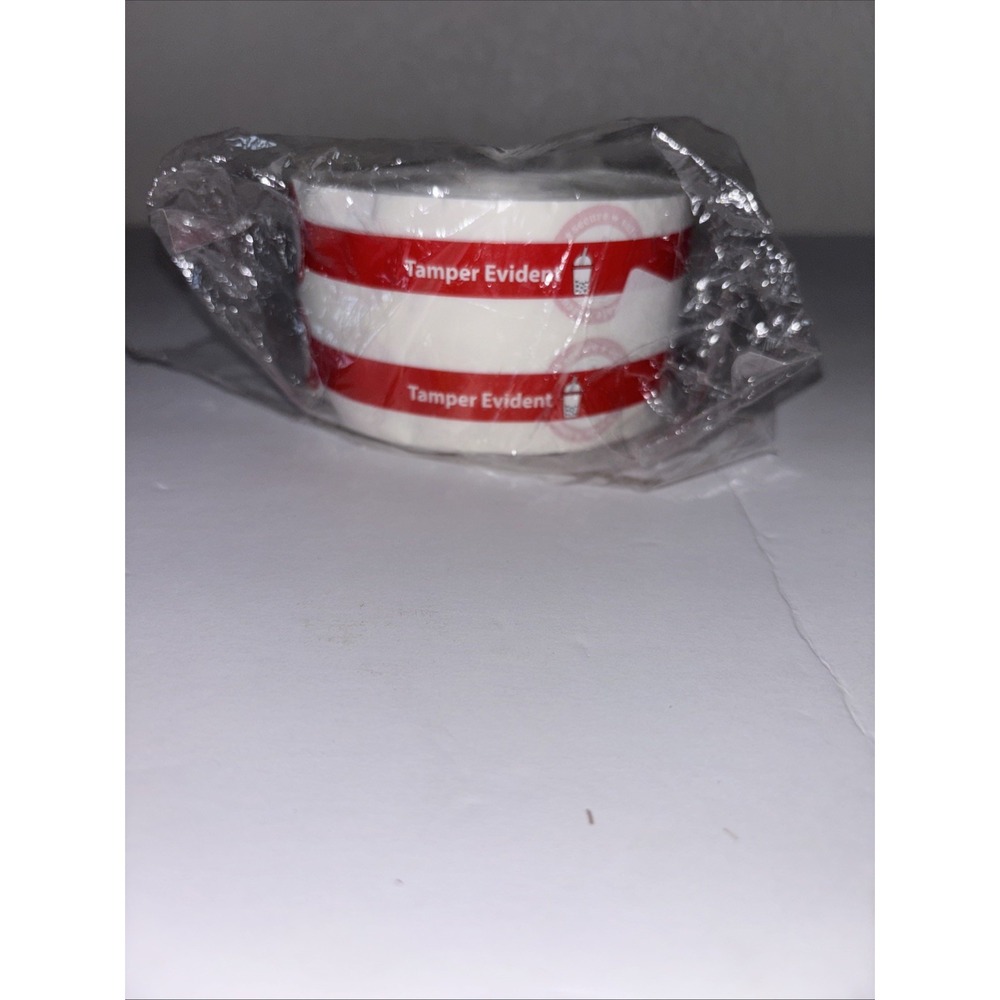 500 Pcs Safe Secure Tamper Evident Seals Stickers for Drink Lids 1.25 x 9 Inch
